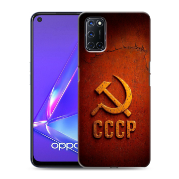 Силиконовый чехол на OPPO A52 с принтом Флаг Герб СССР Силиконовый чехол на OPPO A52 с принтом Флаг Герб СССР