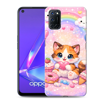 Силиконовый чехол на OPPO A52 с принтом для девочек