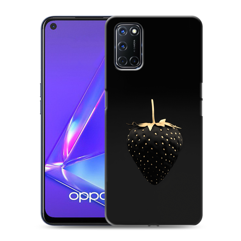 Пластиковый чехол на OPPO A52 с принтом Черная клубника Пластиковый чехол на OPPO A52 с принтом Черная клубника