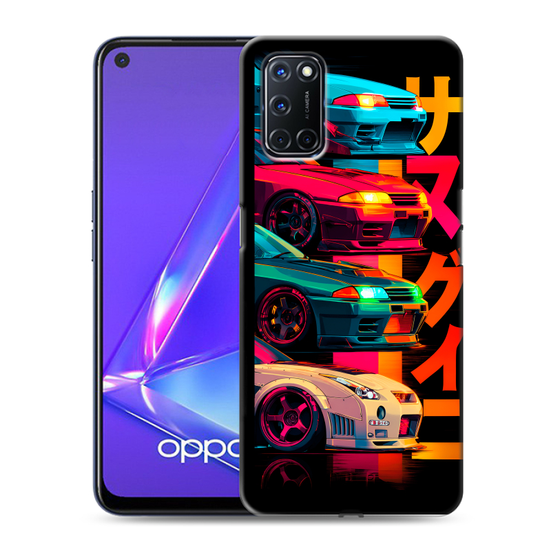 Силиконовый противоударный чехол на OPPO A52 с принтом Гоночные машины Силиконовый противоударный чехол на OPPO A52 с принтом Гоночные машины