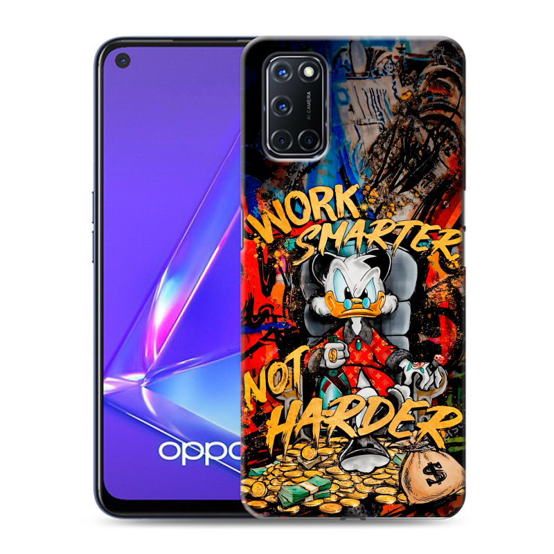 Силиконовый чехол на OPPO A52 с принтом Дональд Дак Деньги Силиконовый чехол на OPPO A52 с принтом Дональд Дак Деньги
