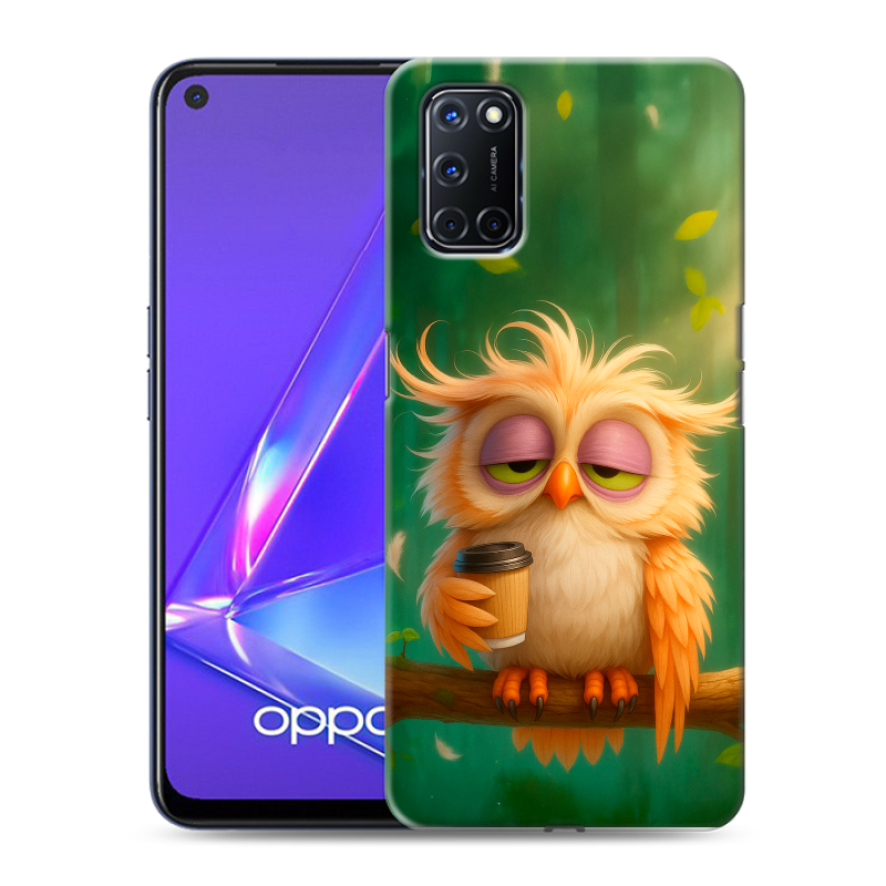 Силиконовый чехол на OPPO A52 с принтом сова Силиконовый чехол на OPPO A52 с принтом сова
