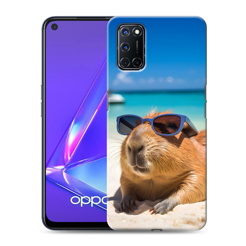 Пластиковый чехол на OPPO A52 с принтом Капибара Пластиковый чехол на OPPO A52 с принтом Капибара