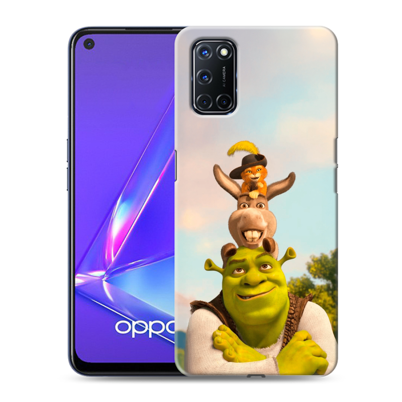 Пластиковый чехол на OPPO A52 с принтом Шрек Shrek Пластиковый чехол на OPPO A52 с принтом Шрек Shrek