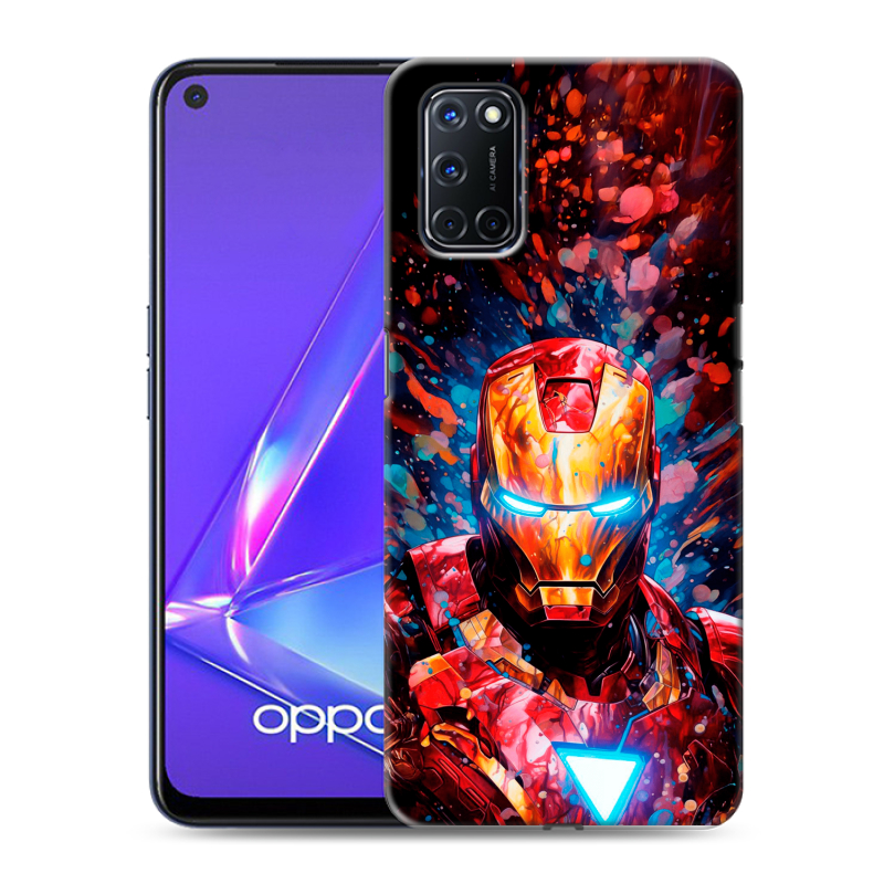 Пластиковый чехол на OPPO A52 с принтом Железный человек Ironman Пластиковый чехол на OPPO A52 с принтом Железный человек Ironman