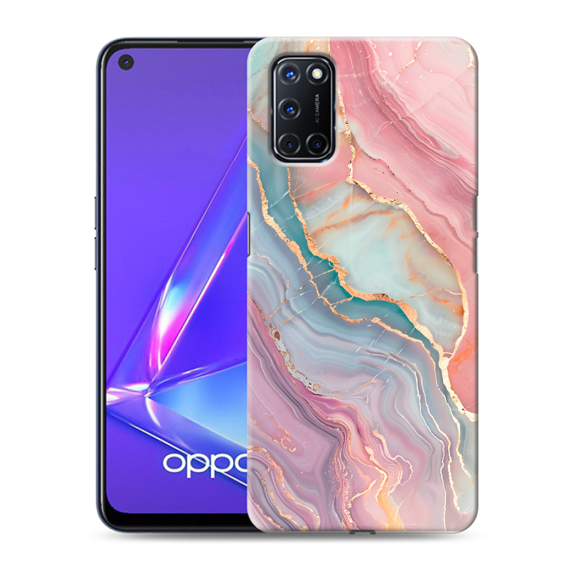 Пластиковый чехол на OPPO A52 с принтом розовый мрамор Пластиковый чехол на OPPO A52 с принтом розовый мрамор