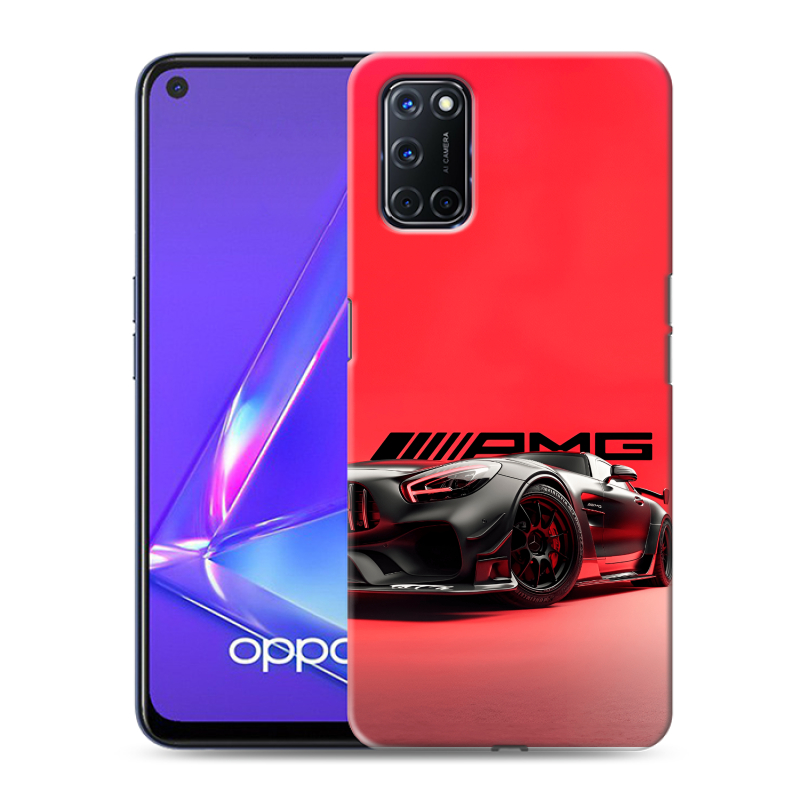 Силиконовый противоударный чехол на OPPO A52 с принтом Мерседес Mercedes AMG Силиконовый противоударный чехол на OPPO A52 с принтом Мерседес Mercedes AMG