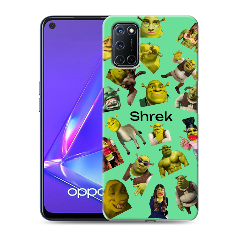 Пластиковый чехол на OPPO A52 с принтом Шрек Shrek Пластиковый чехол на OPPO A52 с принтом Шрек Shrek