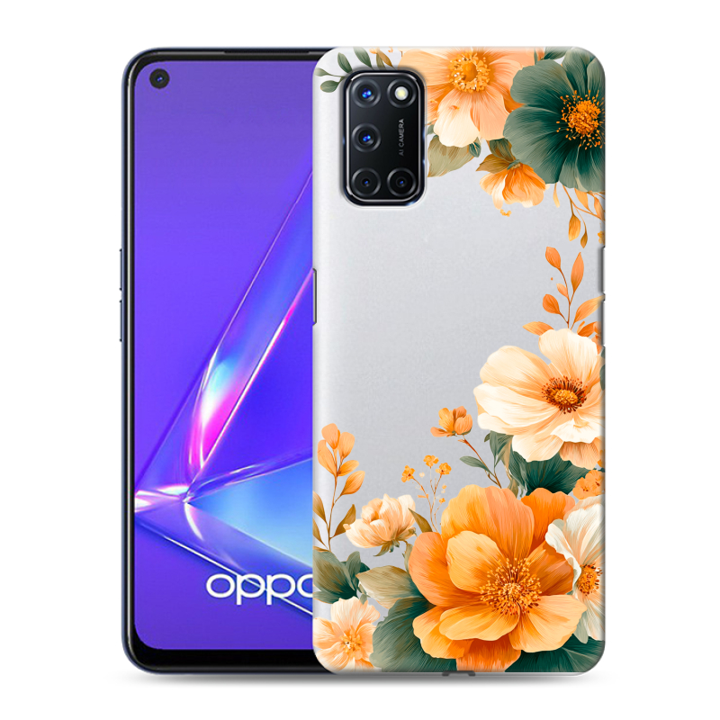 Пластиковый чехол на OPPO A52 с принтом Цветы принт Пластиковый чехол на OPPO A52 с принтом Цветы принт