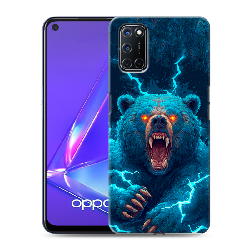 Пластиковый чехол на OPPO A52 с принтом Медведь Пластиковый чехол на OPPO A52 с принтом Медведь