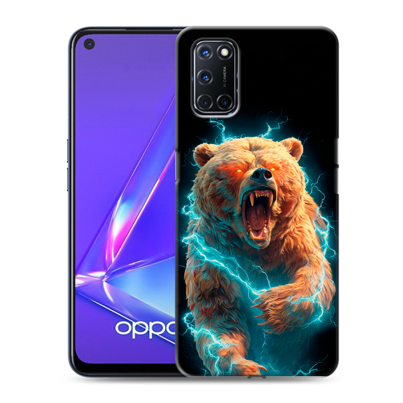 Силиконовый чехол на OPPO A52 с принтом Медведь Силиконовый чехол на OPPO A52 с принтом Медведь