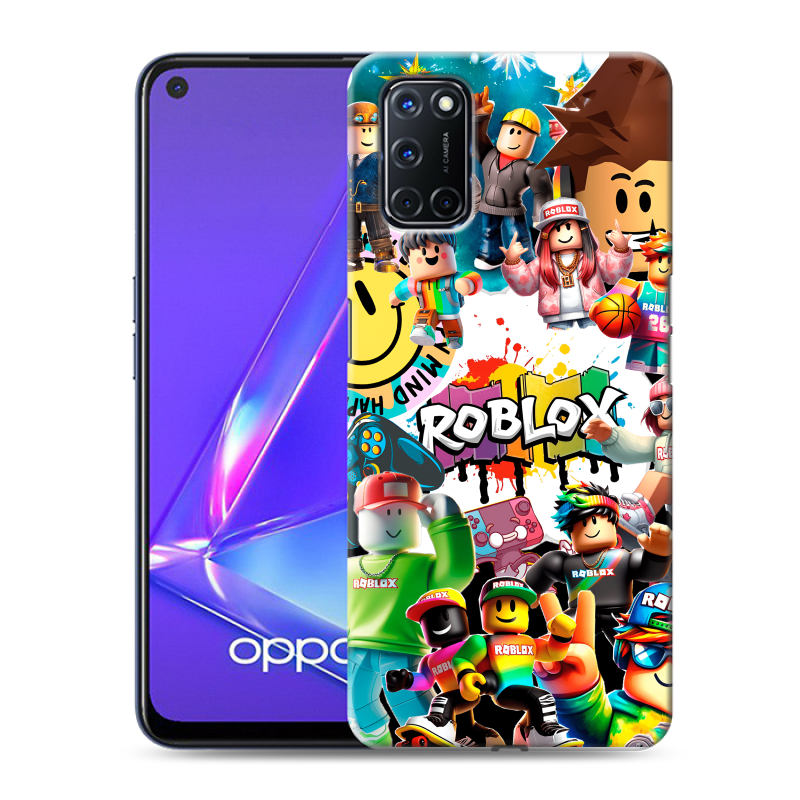 Силиконовый противоударный чехол на OPPO A52 с принтом Roblox Роблокс Силиконовый противоударный чехол на OPPO A52 с принтом Roblox Роблокс