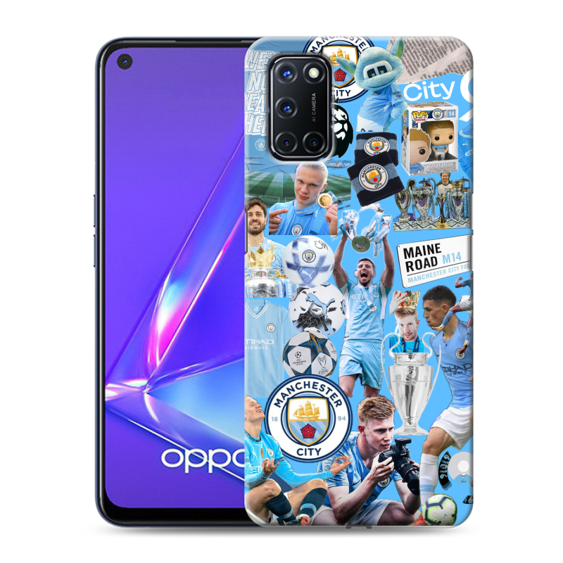 Пластиковый чехол на OPPO A52 с принтом Man City Манчестер Сити Пластиковый чехол на OPPO A52 с принтом Man City Манчестер Сити