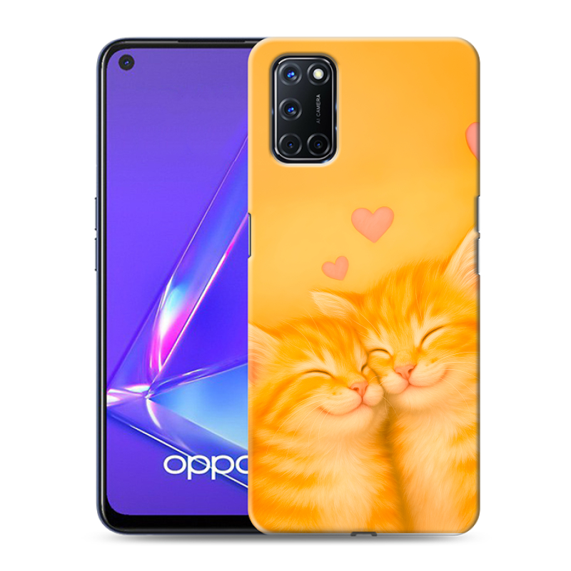 Силиконовый противоударный чехол на OPPO A52 с принтом Милые котята Силиконовый противоударный чехол на OPPO A52 с принтом Милые котята