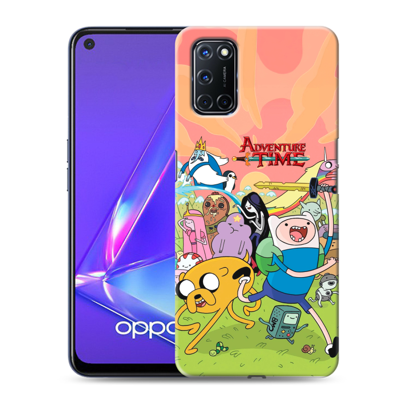 Силиконовый противоударный чехол на OPPO A52 с принтом Adventure time Время приключений Силиконовый противоударный чехол на OPPO A52 с принтом Adventure time Время приключений
