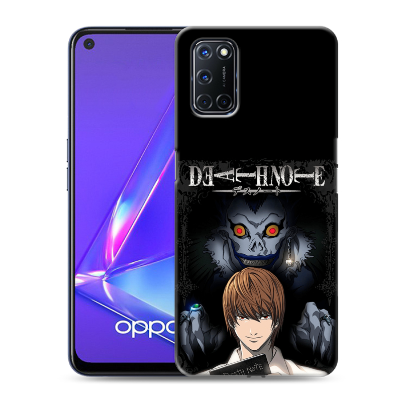 Силиконовый противоударный чехол на OPPO A52 с принтом Death note Тетрадь смерти Силиконовый противоударный чехол на OPPO A52 с принтом Death note Тетрадь смерти