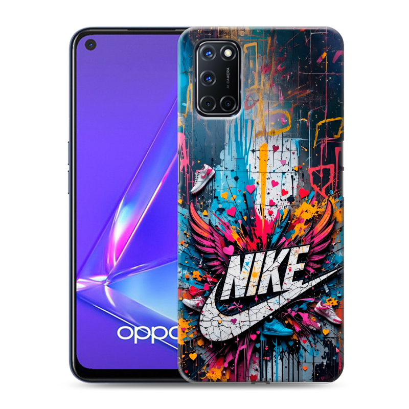 Пластиковый чехол на OPPO A52 с принтом Nike Найк Пластиковый чехол на OPPO A52 с принтом Nike Найк