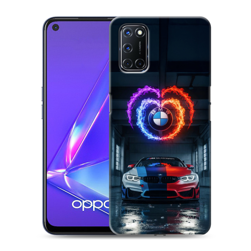 Пластиковый чехол на OPPO A52 с принтом BMW БМВ Пластиковый чехол на OPPO A52 с принтом BMW БМВ