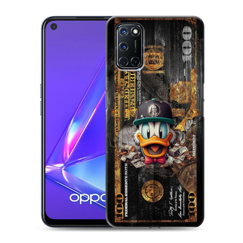 Пластиковый чехол на OPPO A52 с принтом Дональд Дак Доллар Пластиковый чехол на OPPO A52 с принтом Дональд Дак Доллар