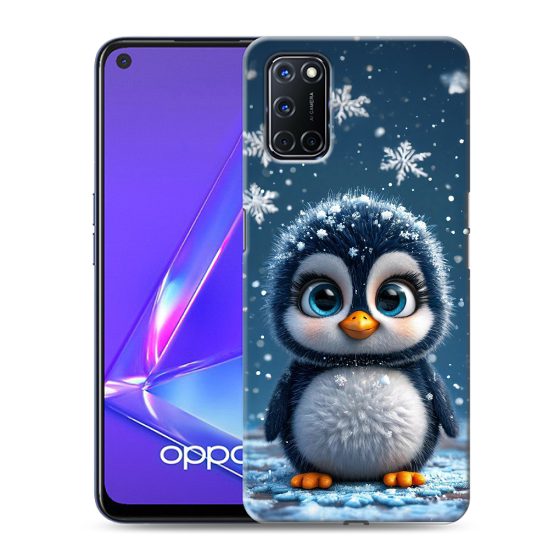 Силиконовый противоударный чехол на OPPO A52 с принтом Новый год Силиконовый противоударный чехол на OPPO A52 с принтом Новый год