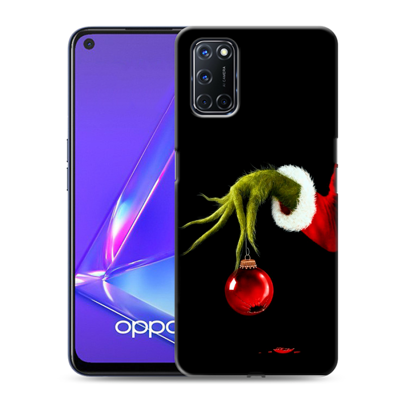 Пластиковый чехол на OPPO A52 с принтом Новый год Гринч Пластиковый чехол на OPPO A52 с принтом Новый год Гринч