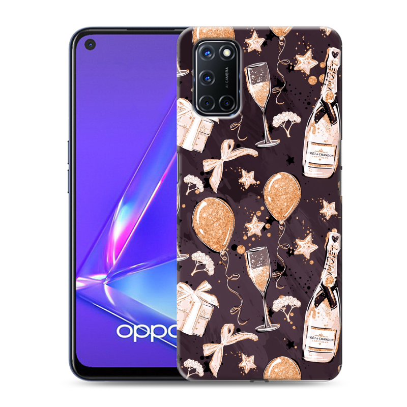 Силиконовый чехол на OPPO A52 с принтом Новый год Силиконовый чехол на OPPO A52 с принтом Новый год