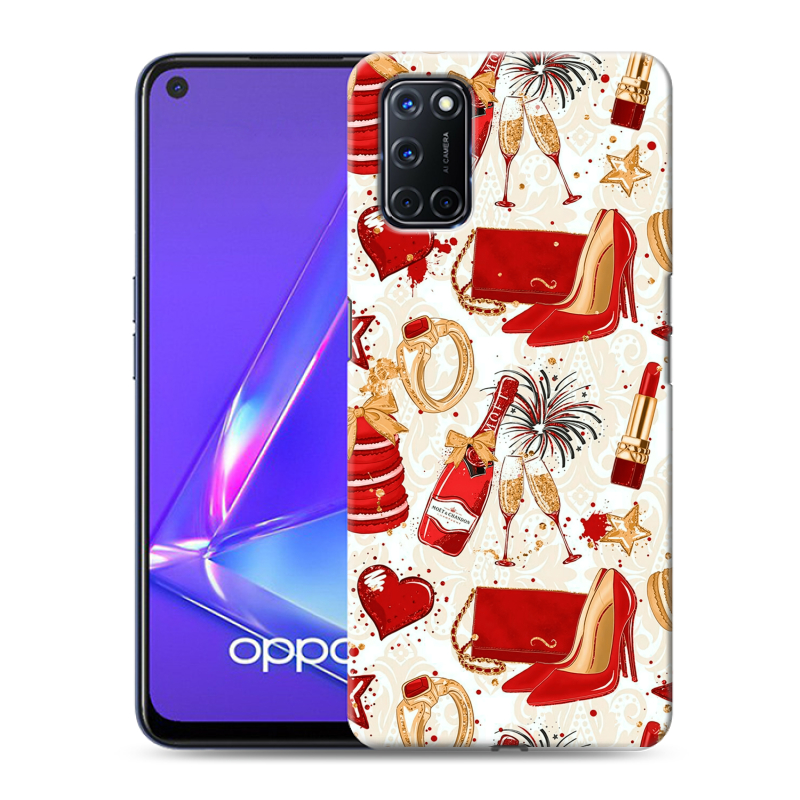 Пластиковый чехол на OPPO A52 с принтом Новый год Пластиковый чехол на OPPO A52 с принтом Новый год