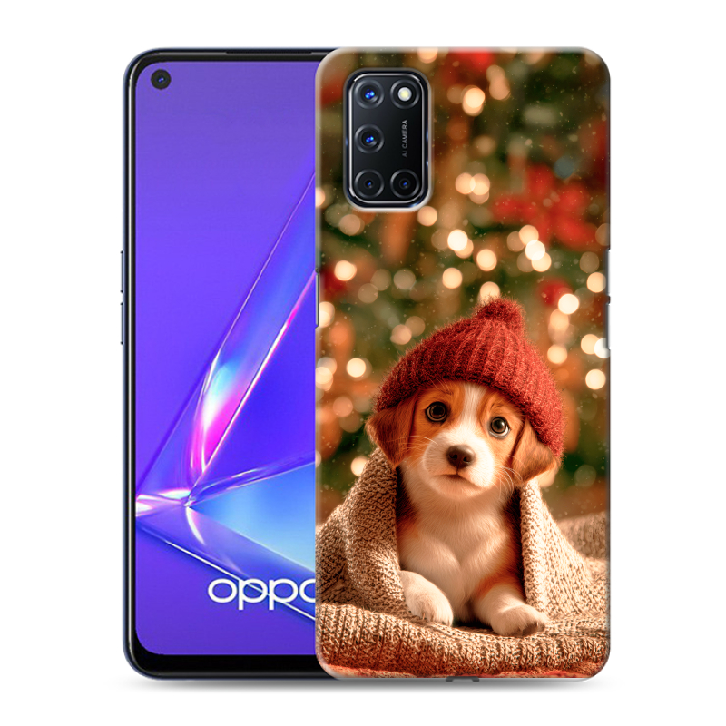 Силиконовый противоударный чехол на OPPO A52 с принтом Новый год Силиконовый противоударный чехол на OPPO A52 с принтом Новый год