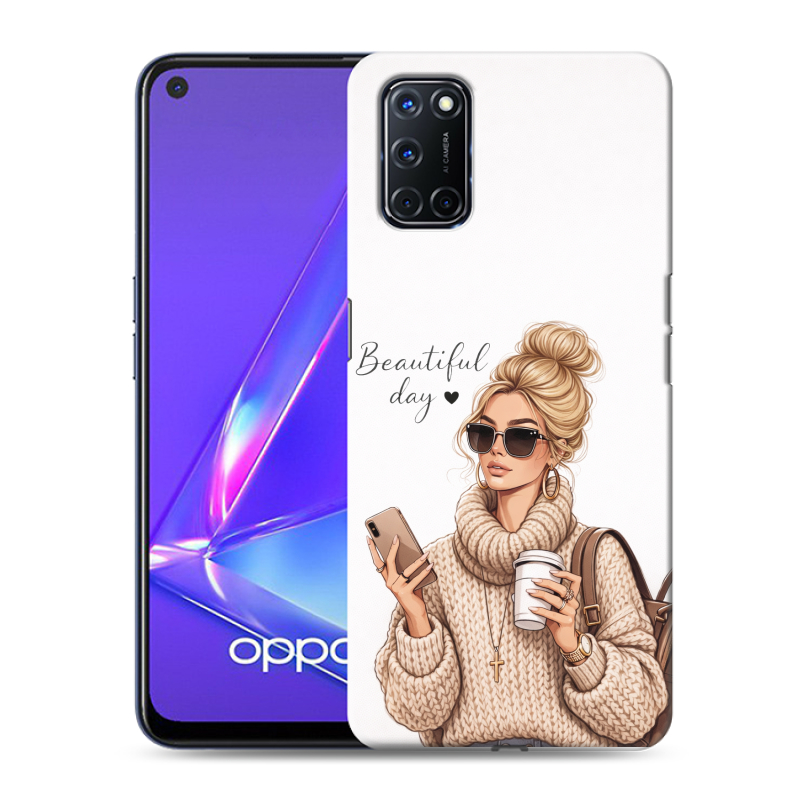 Силиконовый чехол на OPPO A52 с принтом женский Силиконовый чехол на OPPO A52 с принтом женский