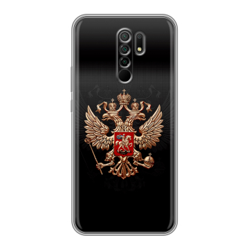 Силиконовый чехол на Xiaomi RedMi 9 с принтом Герб России Силиконовый чехол на Xiaomi RedMi 9 с принтом Герб России