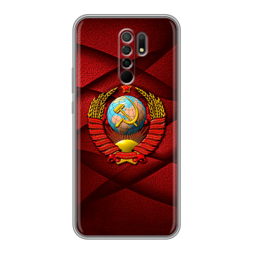 Силиконовый чехол на Xiaomi RedMi 9 с принтом Герб СССР Силиконовый чехол на Xiaomi RedMi 9 с принтом Герб СССР