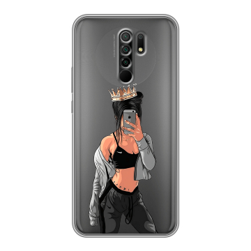 Силиконовый чехол на Xiaomi RedMi 9 с принтом Женские принты Силиконовый чехол на Xiaomi RedMi 9 с принтом Женские принты