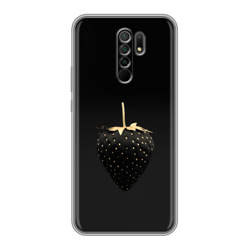 Силиконовый чехол на Xiaomi RedMi 9 с принтом Черная клубника Силиконовый чехол на Xiaomi RedMi 9 с принтом Черная клубника