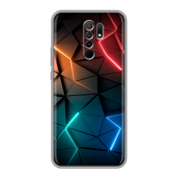 Силиконовый чехол на Xiaomi RedMi 9 с принтом Абстракция неон Силиконовый чехол на Xiaomi RedMi 9 с принтом Абстракция неон