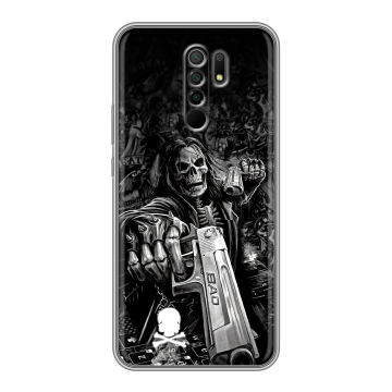 Силиконовый чехол на Xiaomi RedMi 9 с принтом Скелет Силиконовый чехол на Xiaomi RedMi 9 с принтом Скелет