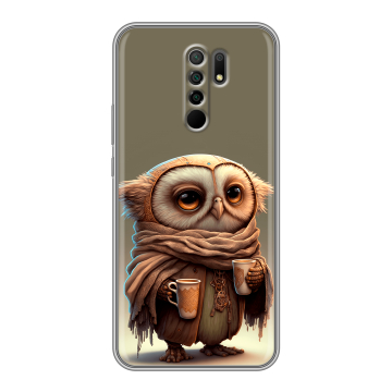Силиконовый чехол на Xiaomi RedMi 9 с принтом Сова Силиконовый чехол на Xiaomi RedMi 9 с принтом Сова