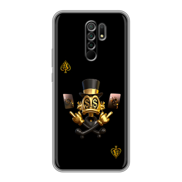 Силиконовый чехол на Xiaomi RedMi 9 с принтом Золотой скрудж макдак Силиконовый чехол на Xiaomi RedMi 9 с принтом Золотой скрудж макдак