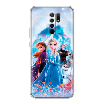 Силиконовый чехол на Xiaomi RedMi 9 с принтом Холодное сердце Frozen Силиконовый чехол на Xiaomi RedMi 9 с принтом Холодное сердце Frozen