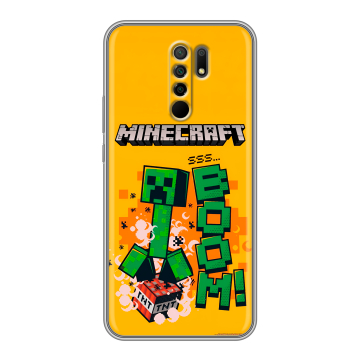 Силиконовый чехол на Xiaomi RedMi 9 с принтом Майнкрафт Minecraft Силиконовый чехол на Xiaomi RedMi 9 с принтом Майнкрафт Minecraft