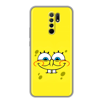 Силиконовый чехол на Xiaomi RedMi 9 с принтом спанчбоб спанч боб Силиконовый чехол на Xiaomi RedMi 9 с принтом спанчбоб спанч боб