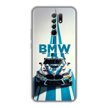 Силиконовый чехол на Xiaomi RedMi 9 с принтом БМВ BMW Силиконовый чехол на Xiaomi RedMi 9 с принтом БМВ BMW