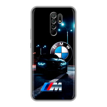 Силиконовый чехол на Xiaomi RedMi 9 с принтом БМВ BMW Силиконовый чехол на Xiaomi RedMi 9 с принтом БМВ BMW