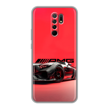Силиконовый чехол на Xiaomi RedMi 9 с принтом Мерседес Mercedes AMG