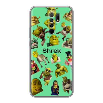Силиконовый чехол на Xiaomi RedMi 9 с принтом Шрек Shrek