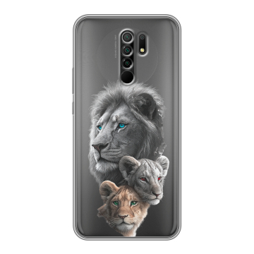 Силиконовый чехол на Xiaomi RedMi 9 с принтом Львы
