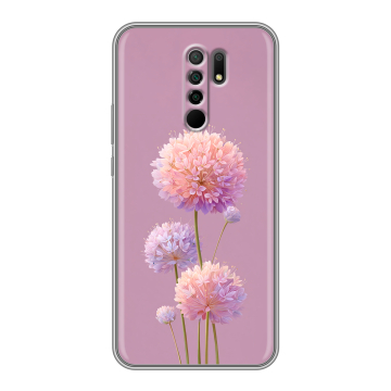 Силиконовый чехол на Xiaomi RedMi 9 с принтом Цветы Силиконовый чехол на Xiaomi RedMi 9 с принтом Цветы