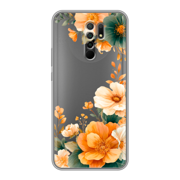 Силиконовый чехол на Xiaomi RedMi 9 с принтом Цветы принт