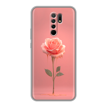 Силиконовый чехол на Xiaomi RedMi 9 с принтом Розовая роза