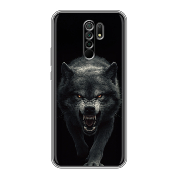Силиконовый чехол на Xiaomi RedMi 9 с принтом Волк Силиконовый чехол на Xiaomi RedMi 9 с принтом Волк