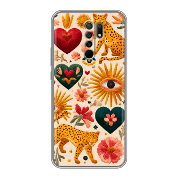 Силиконовый чехол на Xiaomi RedMi 9 с принтом Модный принт